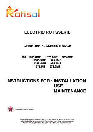 INSTALLATION & USER MANUAL – ELECTRIC